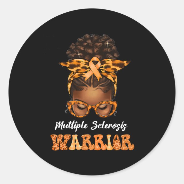 Sticker Rond Femmes noires Sclérose en plaques Sensibilisation  (Devant)