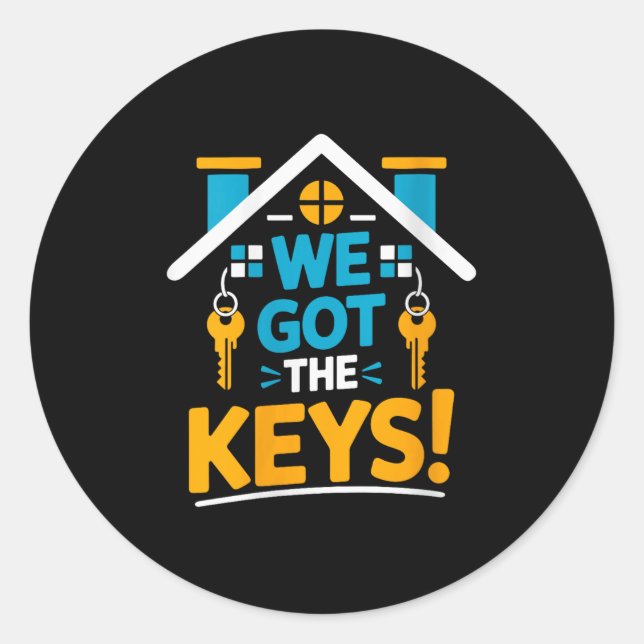 Sticker Rond FEMMES Nouveau propriétaire Fête de réchauffement  (Devant)