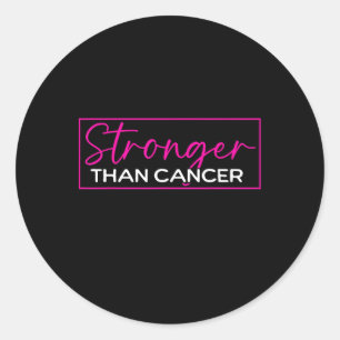 Sticker Rond Femmes Plus fortes que le cancer du sein Sensibili