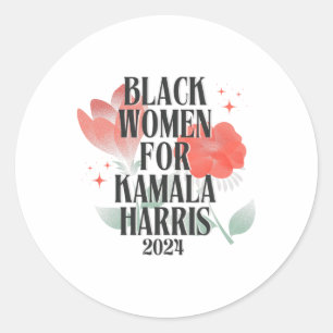 Sticker Rond Femmes Pour Kamala Harris Pour L'Élection Présiden