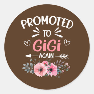 Sticker Rond Femmes promues à Gigi Fleur Nouveau Gigi