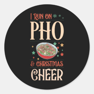 Sticker Rond Femmes Que Je Coure Sur Pho Et La Soirée De Noël C
