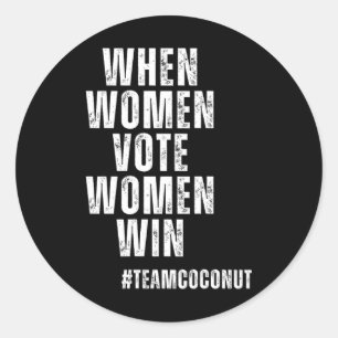 Sticker Rond Femmes Voter Femmes Gagner Kamala Harris Team Coco