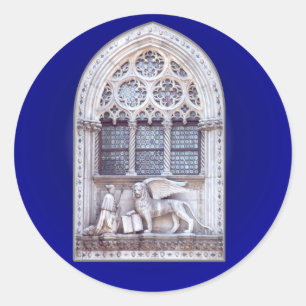 Sticker Rond Fenêtre de lion aile San Marco