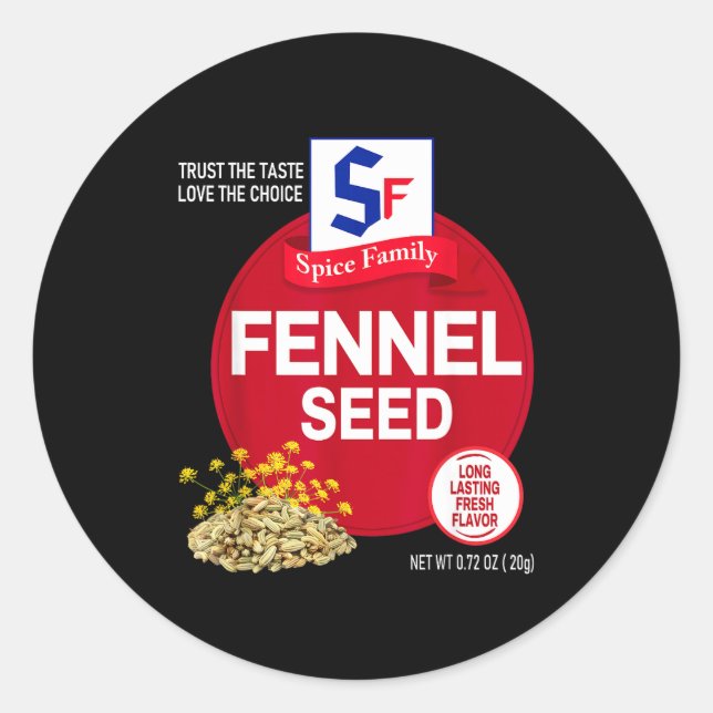 Sticker Rond Fennel Seed Halloween Sce Costume Group Matching  (Devant)