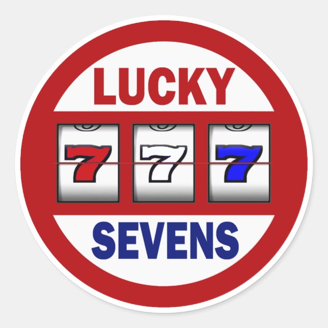 Sticker Rond Fentes Lucky Sevens (Devant)