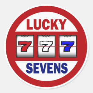 Sticker Rond Fentes Lucky Sevens