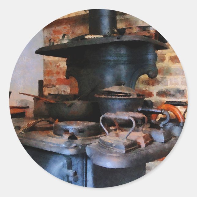 Sticker Rond Fer chauffant sur cuisinière (Devant)