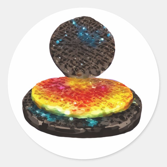 Sticker Rond Fer gaufre (Devant)
