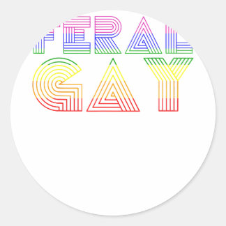 Sticker Rond Feral Gay LGBT Gay Bi Pan Trans Pride meme Arc en