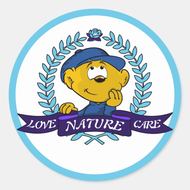 Sticker Rond Ferald | Love Nature Care (Devant)