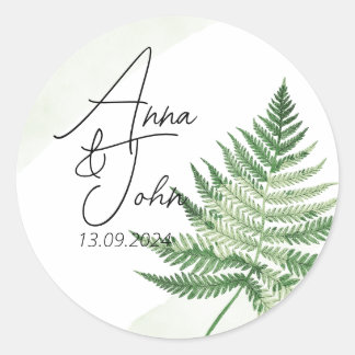 Sticker Rond Ferme verte minimaliste