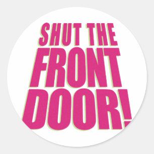 Sticker Rond Fermer la porte avant 2