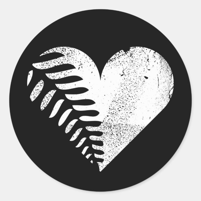 Sticker Rond Fern Heart Dark (Devant)