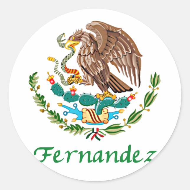 Sticker Rond Fernandez, Sceau national mexicain (Devant)