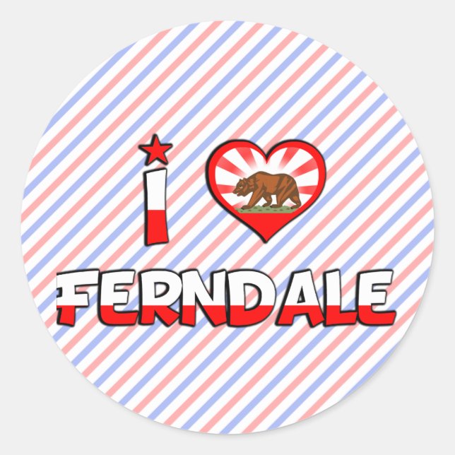 Sticker Rond Ferndale, CA (Devant)