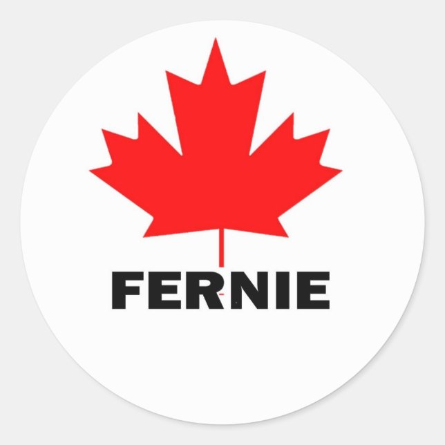 Sticker Rond Fernie (Colombie-Britannique) (Devant)