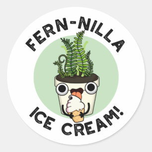 Sticker Rond Fernilla Crème de glace amusant Crème de glace Pla