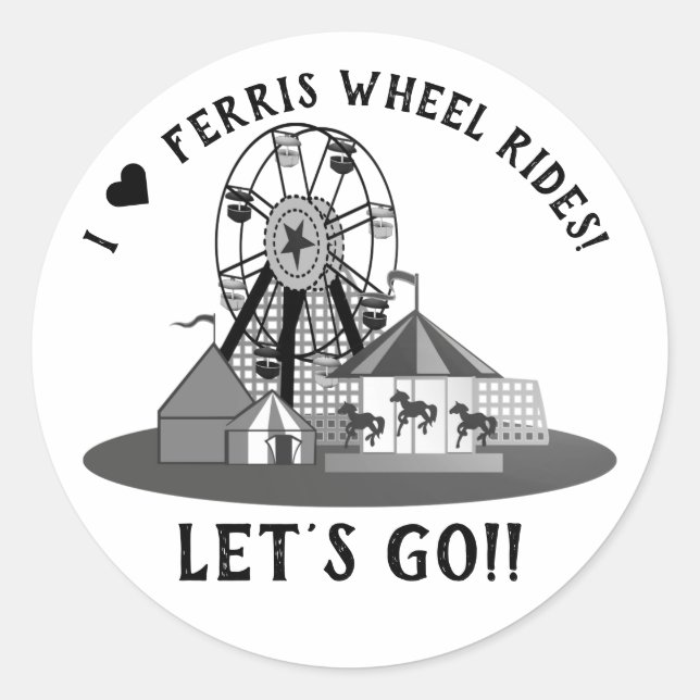 Sticker Rond Ferris Wheel Day (Devant)