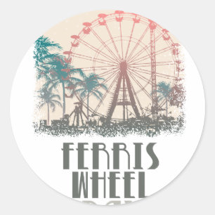 Sticker Rond Ferris Wheel Day - Jour d'appréciation