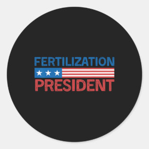 Sticker Rond Fertilisation Président Tee Donald Trump Drôle