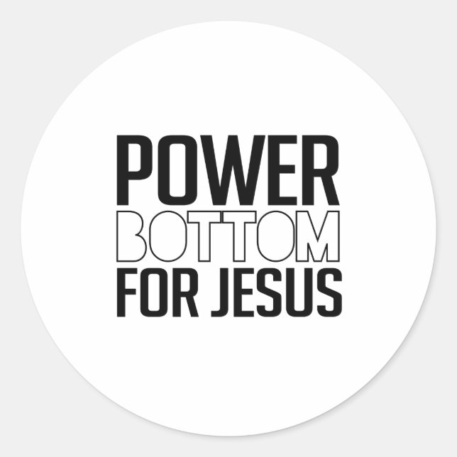 Sticker Rond Fessée sacrée pour Jésus (Devant)