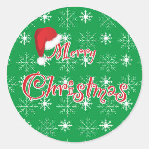 Sticker rond Festif de Noël Joyeux Noël
