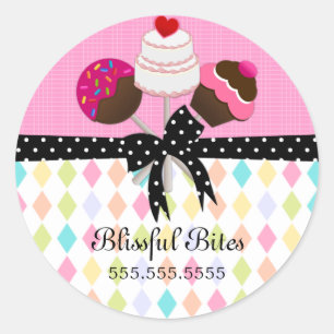 Sticker Rond Festif Pops Boulangerie Cachets
