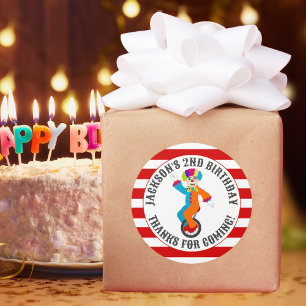 Sticker Rond Festival de cirque Carnival Anniversaire de enfant