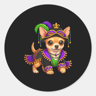 Sticker Rond Festival de l'amant de chien chihuahua drôle