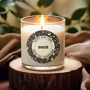 sticker rond Festive 3 pouces Bonne année!