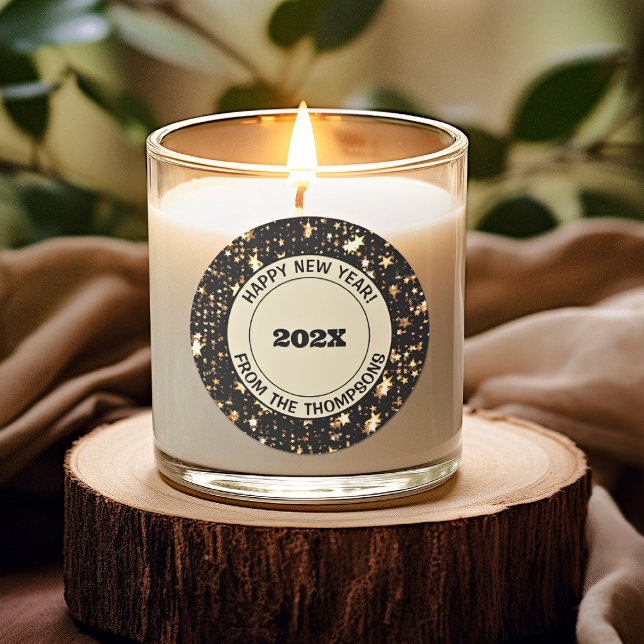 sticker rond | Festive 3 pouces Bonne année! (Créateur téléchargé)