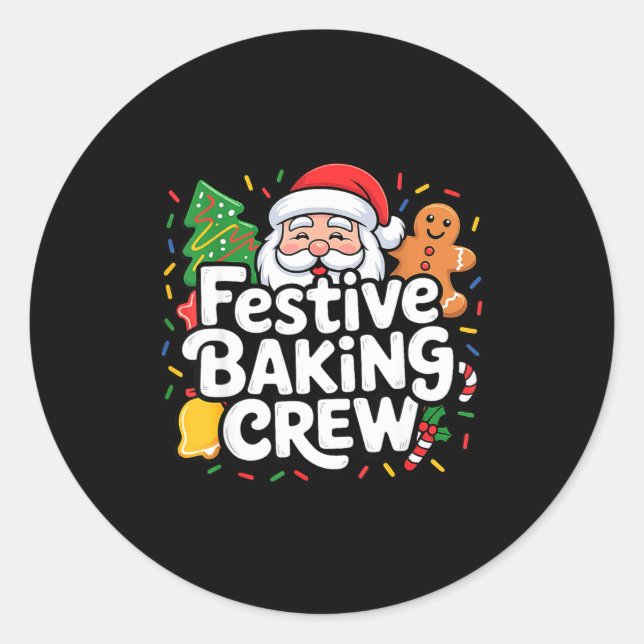 Sticker Rond Festive Baking Crew Soft Palette Holiday Family Ch (Devant)