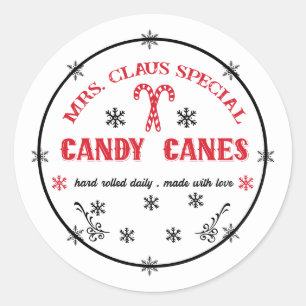 Sticker Rond Festive Pôle Nord Noël Mme Claus sucre de canne