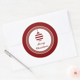 Sticker Rond Festive Red Joyeux Noël