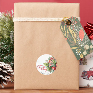 Sticker Rond Festive Sucres de canne sucrés Joyeux Noël