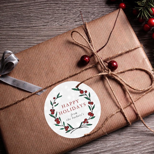 Sticker Rond Festive Wreath Noël (Créateur téléchargé)