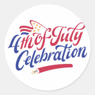 Sticker Rond Fête 4 juillet