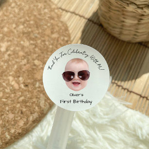 Sticker Rond Fête Baby Shower Enterrement de vie de jeune fille