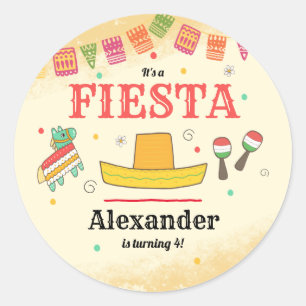 Sticker Rond Fête d'anniversaire