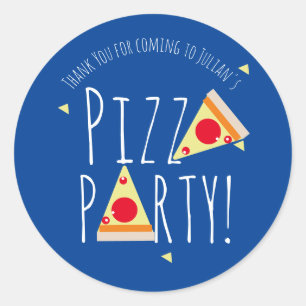 Sticker Rond Fête d'anniversaire au restaurant Pizza Bold Merci