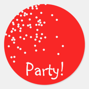 Sticker Rond Fête d'anniversaire colorée pour enfants