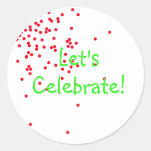 Sticker Rond Fête d'anniversaire colorée pour enfants