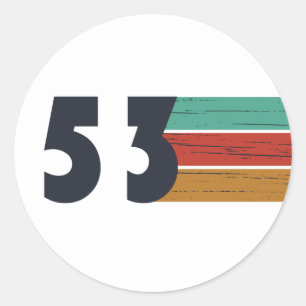 Sticker Rond Fête d'anniversaire de 1953