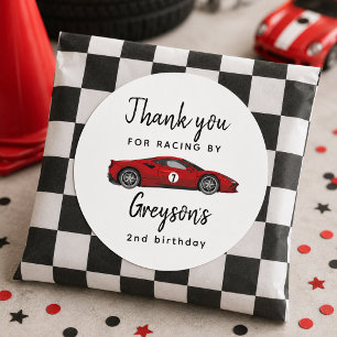 Sticker Rond Fête d'anniversaire de deux ans pour un garçon ave