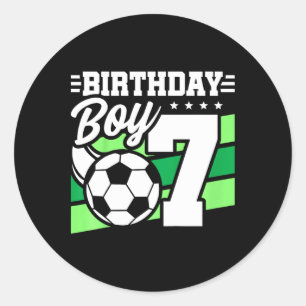 Sticker Rond Fête d'anniversaire de football pour enfants - Gar