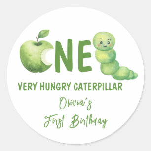 Sticker Rond Fête d'anniversaire de la première année d'une che