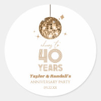 Fête d'anniversaire de mariage de 40 ans Disco Che
