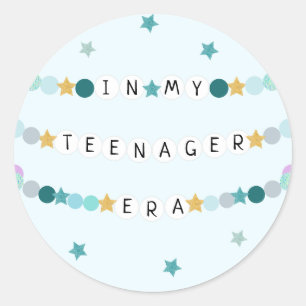 Sticker Rond Fête d'anniversaire de mon ère de bracelet d'amiti