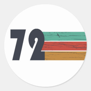 Sticker Rond Fête d'anniversaire de naissance en 1972